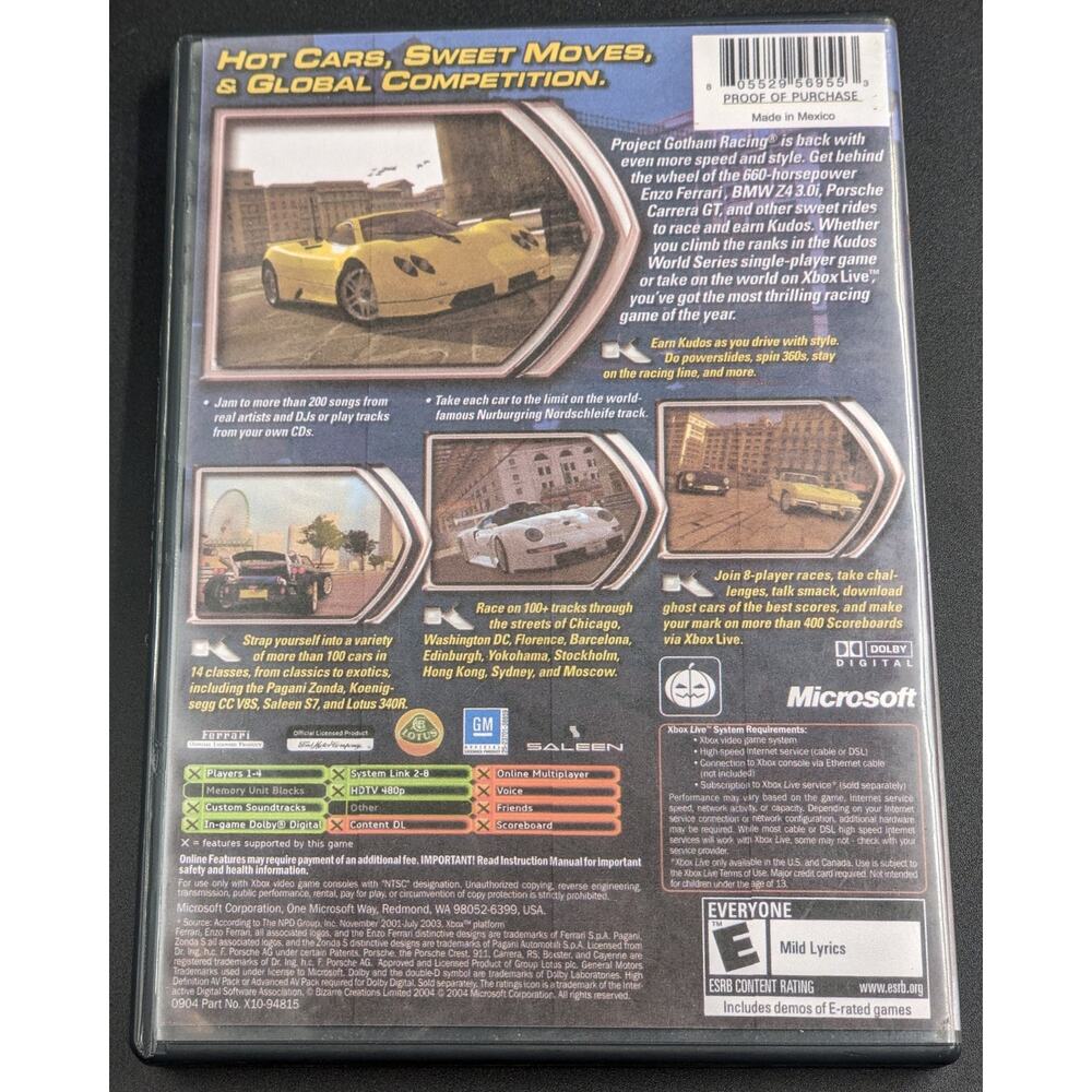 Project Gotham Racing 2 - Xbox (360 Compatible) - Tested/Working - Picture 2 of 3